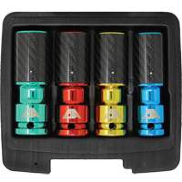 Jeu de douilles pour &eacute;crous de roue avec manchons en fibre de carbone Kelford