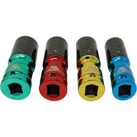 Jeu de douilles pour &eacute;crous de roue avec manchons en fibre de carbone Kelford