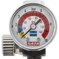 Microm&egrave;tre d'air avec manom&egrave;tre, 1/4" (filetage m&acirc;le) et G 1/4" (filetage femelle) Kelford