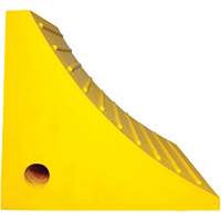 Wheel Chock, Polyurethane, Yellow, 15-1/4" W x 12-1/8" D x 10-3/4" H Kelford