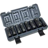 Jeu de douilles doubles hexagonales et h&eacute;licoidales avec coffret, 8 Morceaux, Prise de 1/2" Kelford