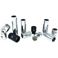 Chrome Finish Socket Set with Rail, 10 Pieces, 1/4"/3/8" Drive Size Kelford