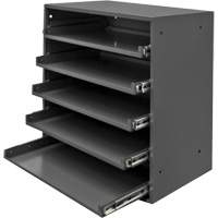 Compartment Box Cabinet, Steel, 5 Slots, 20-1/2" W x 12-1/2" D x 21" H, Grey Kelford