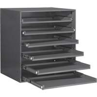 Compartment Box Cabinet, Steel, 6 Slots, 20-5/16" W x 15-15/16" D x 21-7/8" H, Grey Kelford