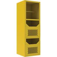 Spill Control Cabinet, 1 Shelves, 72" H x 24" W x 24" D, Steel, Yellow Kelford