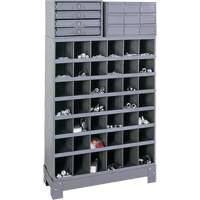 Modular Small Parts Storage Unit, Steel, 13 Drawers, 33-3/4" x 12-1/4" x 59", Grey Kelford
