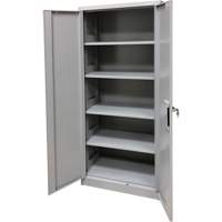 Storage Cabinet, Steel, 4 Shelves, 66" H x 30" W x 15" D, Grey FN425 | Kelford