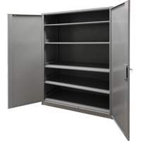 Storage Cabinet, Steel, 4 Shelves, 78" H x 48" W x 24" D, Grey FN427 | Kelford