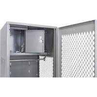 Gear Locker with Door, Steel, 24" W x 18" D x 72" H, Grey FN467 | Kelford