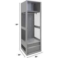 Casier pour &eacute;quipement, Acier, 24" la x 24" p x 72" h, Gris Kelford
