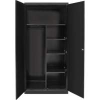 Combination Storage Cabinet, 36" W x 18" D x 72" H, Black Kelford