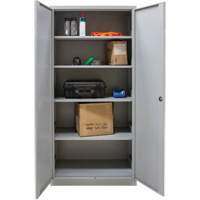 Hi-Boy Storage Cabinet, Steel, 4 Shelves, 72" H x 36" W x 18" D, Grey Kelford