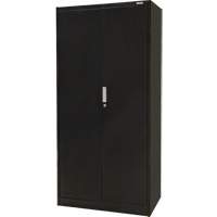 Armoire de rangement Hi-Boy, Acier, 4 Tablettes, 72" h x 36" la x 18" P, Noir Kelford