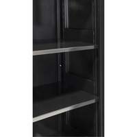 Armoire de rangement Hi-Boy, Acier, 4 Tablettes, 72" h x 36" la x 18" P, Noir Kelford