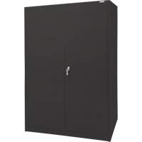 Storage Cabinet, Steel, 4 Shelves, 78" H x 48" W x 24" D, Black Kelford