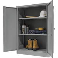 Armoire de rangement &agrave; hauteur de comptoir, Acier, 2 Tablettes, 42" h x 30" la x 15" P, Gris Kelford