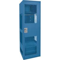 Gear Locker with Door, Steel, 24" W x 18" D x 72" H, Dark Blue Kelford