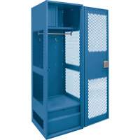 Gear Locker with Door, Steel, 24" W x 18" D x 72" H, Dark Blue Kelford