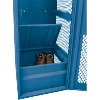 Gear Locker with Door, Steel, 24" W x 18" D x 72" H, Dark Blue Kelford