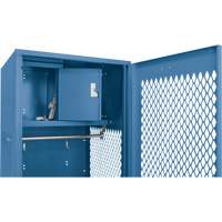Gear Locker with Door, Steel, 24" W x 18" D x 72" H, Dark Blue Kelford