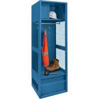 Gear Locker, Steel, 24" W x 24" D x 72" H, Dark Blue Kelford