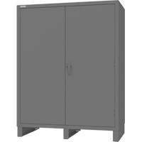 Cabinet with Recessed Doors, Steel, 4 Shelves, 78" H x 60" W x 30" D, Grey Kelford