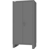 Cabinet with Hanging Bar & Standard Recessed Doors, Steel, 78" H x 36" W x 24" D, Grey Kelford
