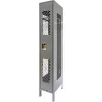 Vented Lockers, 12" x 18" x 78", Steel, Grey, Knocked Down, Perforated Kelford