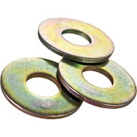 USS Flat Washer, Yellow Zinc, 3/8" Kelford