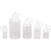 Narrow-Mouth Bottles, Round, 1/2 oz., Plastic Kelford