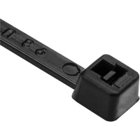 Attaches de c&acirc;ble PA66, Longueur 8", R&eacute;sistance &agrave; la traction 50 lb, Noir Kelford