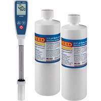 Long Stem pH Meter & 4pH/7pH Buffer Solution Kit Kelford