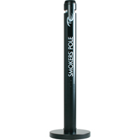 Smokers' Pole Cigarette Receptacle, Free-Standing, Aluminum, 41" Height Kelford