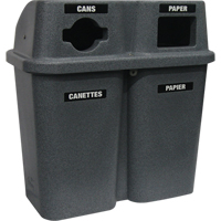 Recycling Containers Bullseye™, Curbside, Plastic, 2 x 114L/60 US gal. JC995 | Kelford