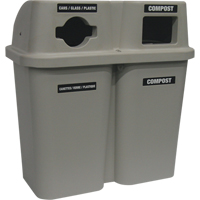 Recycling Containers Bullseye™, Curbside, Plastic, 2 x 114L/60 US gal. JC996 | Kelford