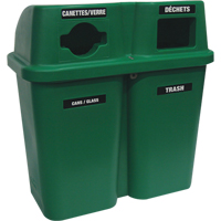 Recycling Containers Bullseye™, Curbside, Plastic, 2 x 114L/60 US gal. JC999 | Kelford