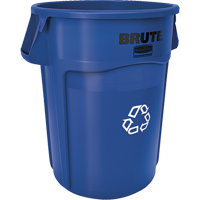 BRUTE&reg; Round Recycling Containers, Bulk, Plastic, 44 US gal. Kelford