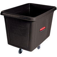 Bulk Cube Truck, Polyethylene, 48" L x 34-1/16" W x 36-1/2" H, 20 cu.ft. Volume, 600 lbs. Capacity Kelford