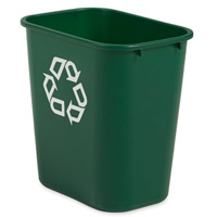 Medium Recycling Wastebasket, Deskside, Plastic, 28 US Qt. Kelford