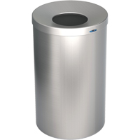 Lobby Waste Receptacle, Stainless Steel, 33 US gal. Kelford