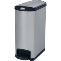 Slim Jim&reg; Waste Container, Stainless Steel, 13 US gal. Capacity Kelford