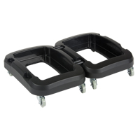 Recycling & Waste Receptacle Dolly, Polypropylene, Black, Fits: 17-1/4" x 12-1/2" Kelford