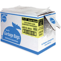 Food-Grade Garbage Bags, X-Strong, 35" W x 50" L, .92 mils, Clear, Open Top JI433 | Kelford