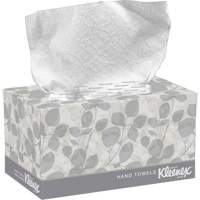 Essuie-mains Kleenex dans une boîte POP-UP*, 1 pli, 10-1/2" lo x 9" la, 120 /pqt Kelford