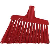Angle Broom Head, X-Coarse Bristles, 12", Polyester, Red Kelford