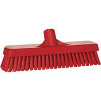 Deck & Wall Scrub Brush, Stiff Bristles, 12", Polyester, Red Kelford