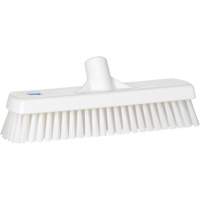 Deck & Wall Scrub Brush, Stiff Bristles, 12", Polyester, White Kelford