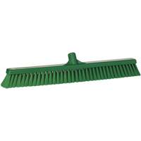 Small Particle Push Broom Head, Fine Bristles, 24", Polyester, Green Kelford