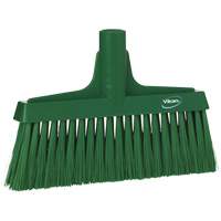 Upright Broom Head, Coarse/Fine Bristles, 10-1/4", Polyester, Green Kelford