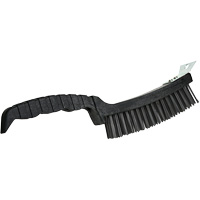 Scratch Brush, Steel, 4 x 17 Wire Rows, 12" Long Kelford